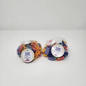 Number & Math Erasers 60 ct each bag (2)